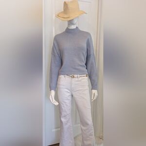 Sincerely Jules Soft Blue Knit High Neck Sweater Small